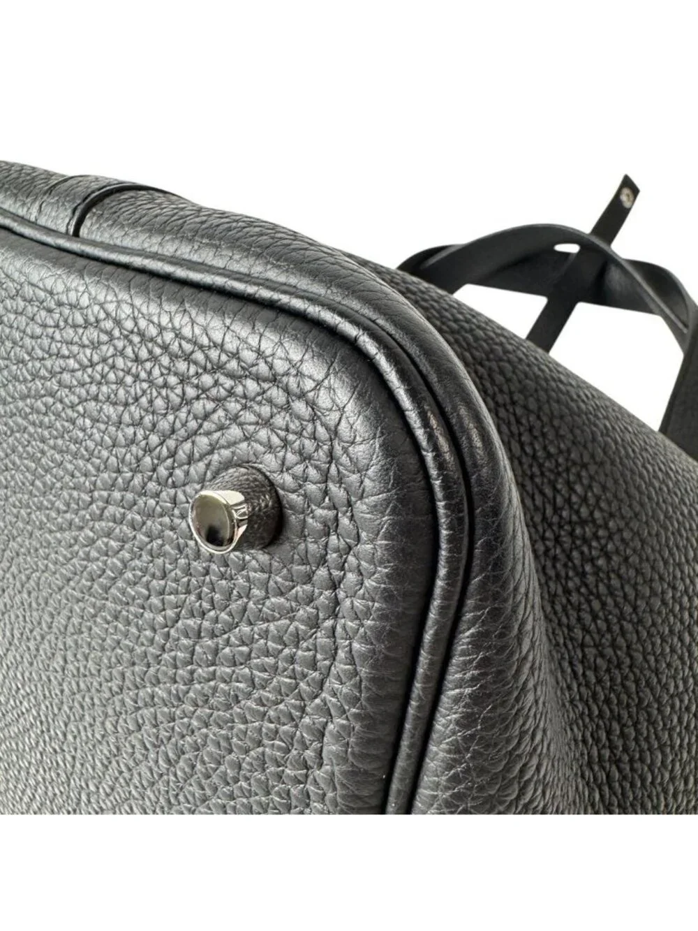 Hermes Picotin Lock MM Noir Black Taurillon Clemence Handbag